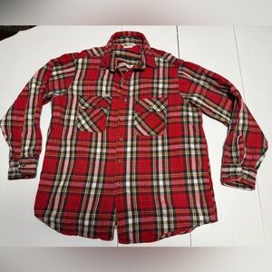 Carhartt vintage weighted flannel red shirt